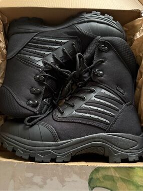 Men's Black Tactical Lace-Up Boots